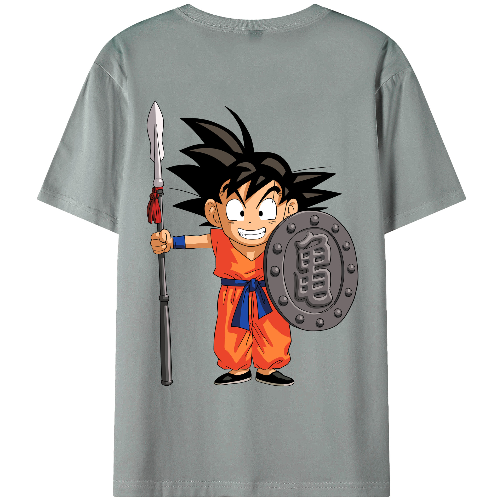 （画像用） ドラゴンボール 孫悟空（そん ごくう）Son Goku カカロット DRAGON BALL Kakarotto 綿100％ メンズ半袖Tシャツ（バックプリント） 通気性